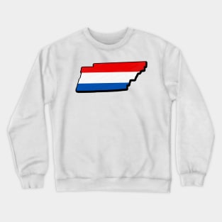 Red, White, and Blue Tennessee Outline Crewneck Sweatshirt